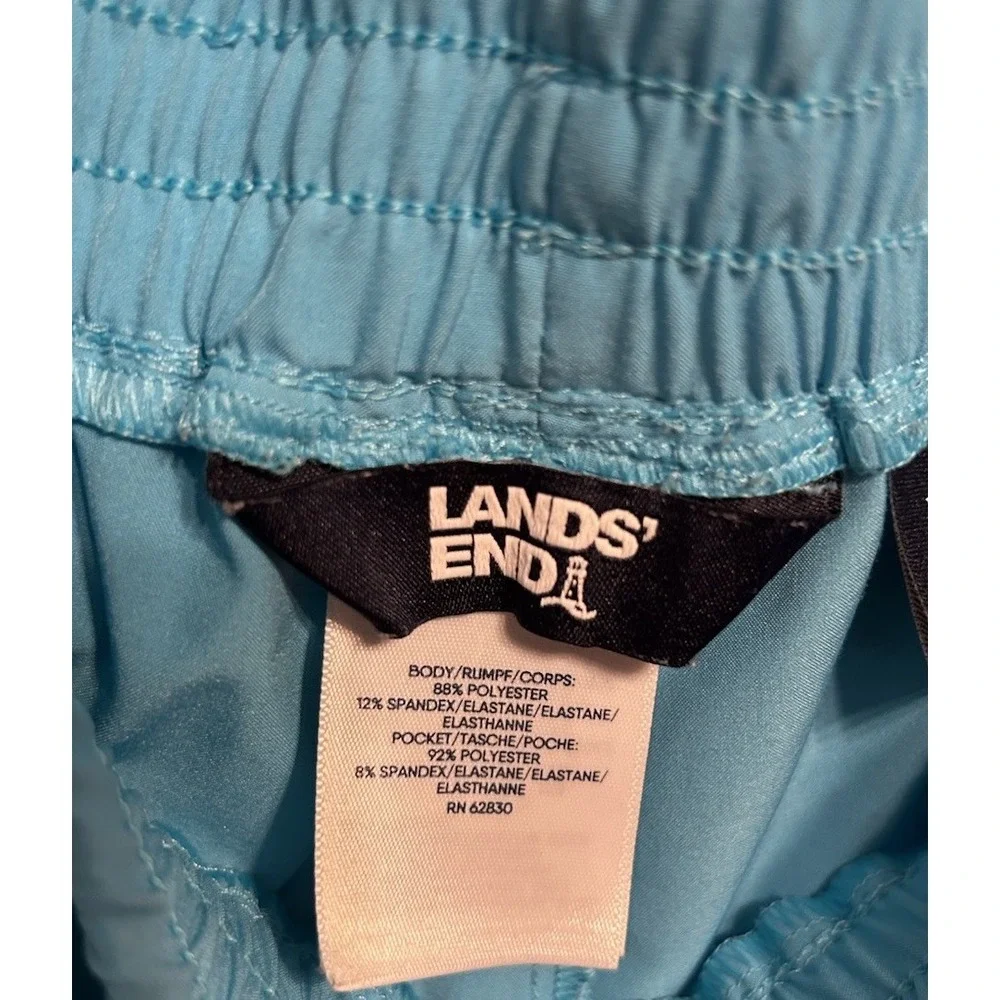 Lands End Girls XL 14/16 Blue Athletic Side‎ Pocket Active Shorts